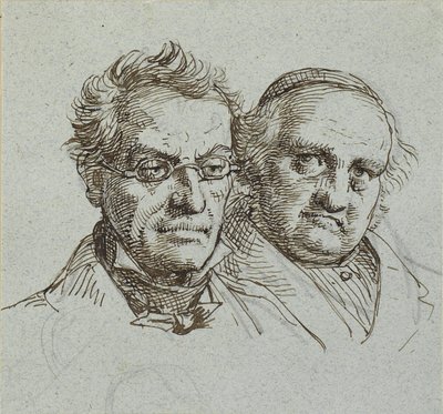 Dos cabezas de hombre de Wilhelm Marstrand