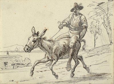Joven cabalgando un burro de Wilhelm Marstrand