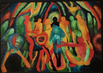 Entrada en Jerusalén (pintura sobre lienzo) de Wilhelm Morgner