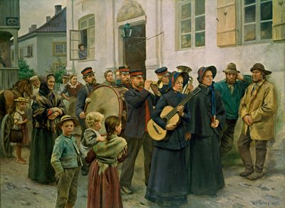 Ataque de tormenta a un pueblo de pescadores (Ejército de Salvación en Son) de Wilhelm Peters