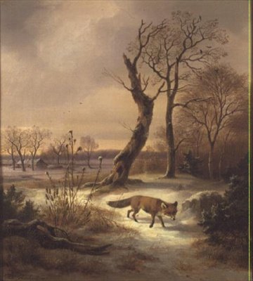 Zorro en una Escena Invernal de Wilhelm Reinhardt