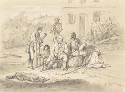 Tres oficiales tras la batalla de Solferino de Wilhelm Richter