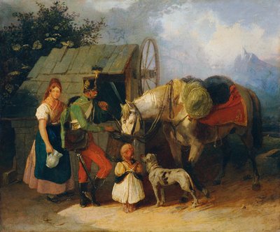 Husar am Brunnen de Wilhelm Richter
