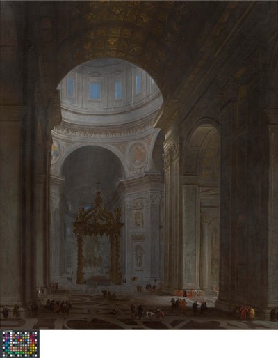 Interior de San Pedro en Roma de Wilhelm Schubert van Ehrenberg