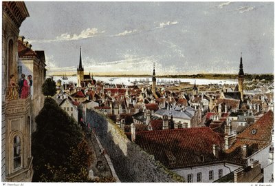 Vista de Reval, ca 1855 de Wilhelm Siegfried Stavenhagen