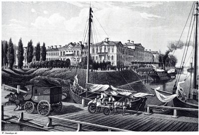 Vista del castillo de Mitau de Wilhelm Siegfried Stavenhagen
