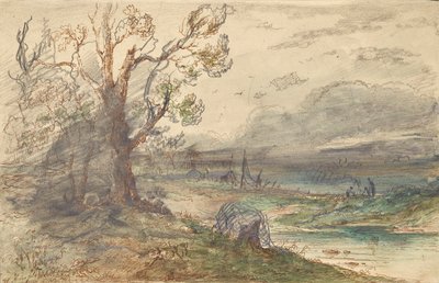 paisaje junto al río de Wilhelm Steinfeld