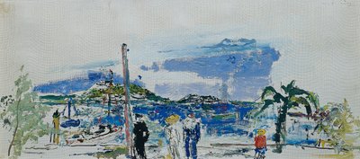 marineros en la playa de Wilhelm Thöny
