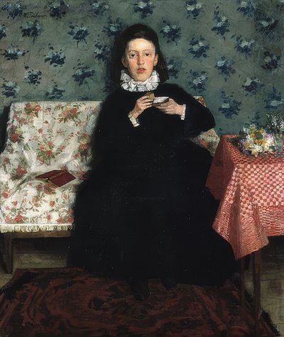 En el canapé. 1872 de Wilhelm Trübner