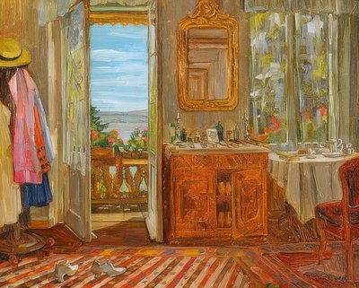 Interior en el lago Starnberg. 1912 de Wilhelm Trübner