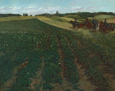 Campos de patatas cerca de Wessling en la Alta Baviera de Wilhelm Trübner