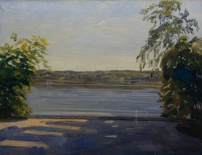 Lago de Starnberger de Wilhelm Trübner