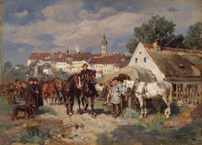 La Feria del Caballo (óleo sobre lienzo) de Wilhelm Velten