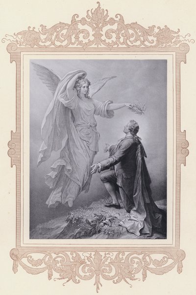 La Musa de Goethe, Zueignung (litografía) de Wilhelm von (after) Kaulbach