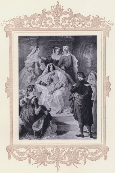 Leonore, Torquato Tasso de Wilhelm von (after) Kaulbach