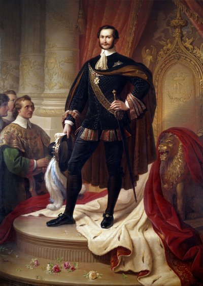 Retrato de cuerpo entero de Maximiliano II José (1811-1864), Rey de Baviera de Wilhelm von Kaulbach