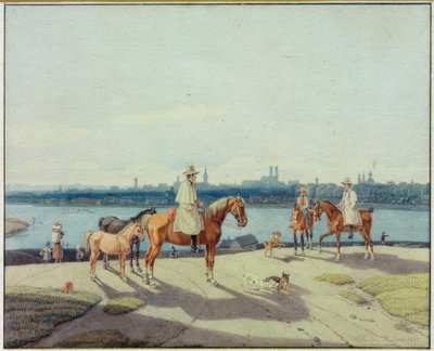 Jinete en la orilla del Isar cerca de Múnich de Wilhelm von Kobell