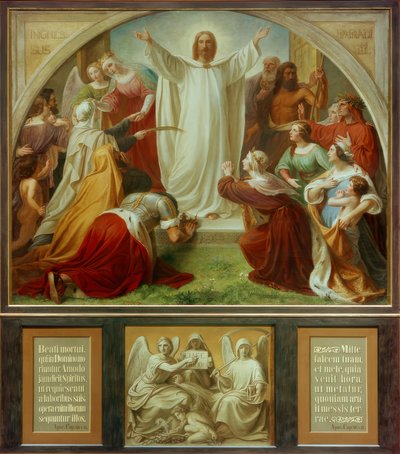W. von Schadow, Paraíso (Cielo) / Panel central, Tríptico de Friedrich Wilhelm von Schadow