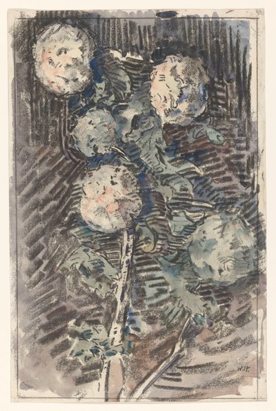 Rama con flores blancas de Wilhelmus Johannes Steenhoff