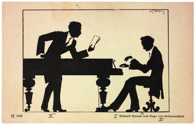 Hugo von Hofmannsthal 1874-1929 y Richard Strauss 1864-1949, 1914 de Wilhem Bithorn