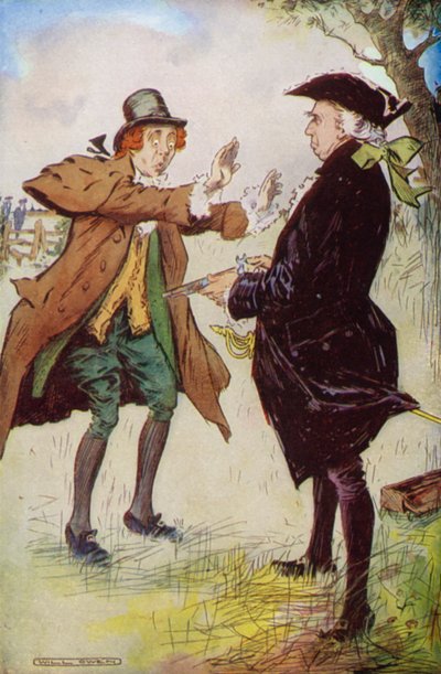 El duelo (litografía a color) de Will Owen