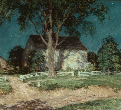 Antigua granja de Connecticut de Willard Leroy Metcalf