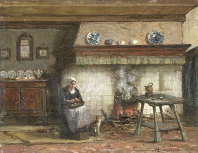 Interior de una casa de campo en Scheveningen de Willem Adriaan Alexander Liernur
