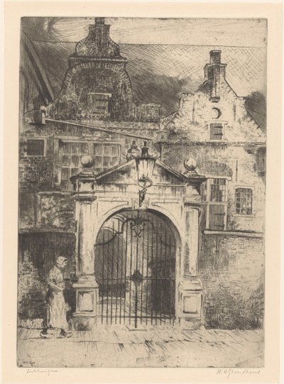 Enkhuizen (título original del objeto) de Willem Adrianus Grondhout (signed by artist)