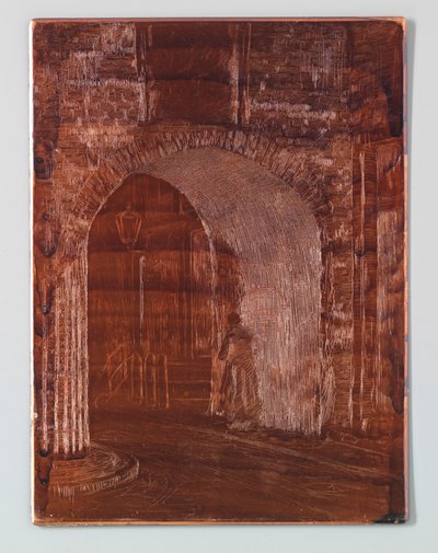 Puerta de la prisión en La Haya para la restauración de Willem Adrianus Grondhout (signed by artist)