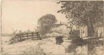 Casa frente al mar en el barrio de Binckhorst de La Haya de Willem Adrianus Grondhout (signed by artist)