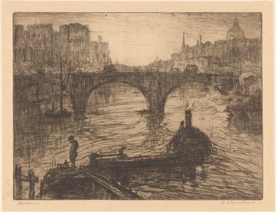 Londen (título original del objeto) de Willem Adrianus Grondhout (signed by artist)