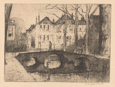 Smidswater en La Haya de Willem Adrianus Grondhout (signed by artist)