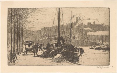 Nieve en la ciudad (título original) de Willem Adrianus Grondhout (signed by artist)