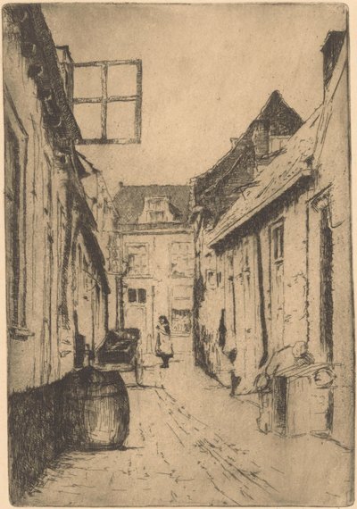 Calle en Voorburg (título original del objeto) de Willem Adrianus Grondhout (signed by artist)