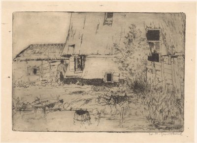 Pie de un molino en Voorburg de Willem Adrianus Grondhout (signed by artist)