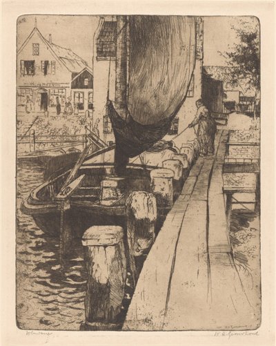 Volendam (título original del objeto) de Willem Adrianus Grondhout (signed by artist)