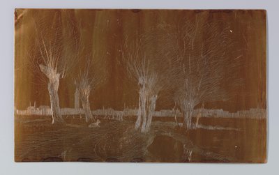 Sauces en la zanja en Binckhorstlaan en La Haya de Willem Adrianus Grondhout (signed by artist)
