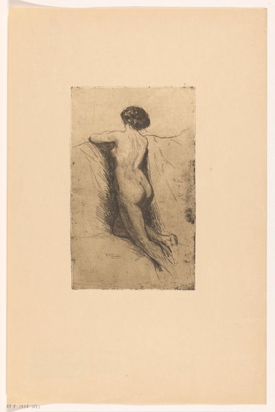 Cuerpo trasero de una mujer desnuda de Willem Adrianus Grondhout
