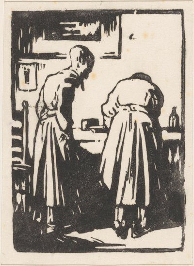 Dos mujeres en un estudio de Willem Adrianus Grondhout