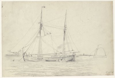 Barco en el agua de Willem Anthonie van Deventer