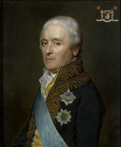 Adriaen Pieter Twent (1745-1816), conde de Rosenburgo, ministro de aguas interiores, ministro del interior y chambelán del rey Luis Napoleón de Willem Bartel van der Kooi