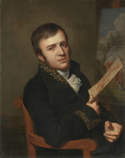 Jan (Bautista) Kobell II (1778-1814), pintor, con el uniforme de miembro del Real Instituto de Ciencias, Letras y Bellas Artes de Willem Bartel van der Kooi