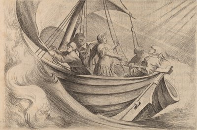 César cruzando mares tormentosos de Willem Basse