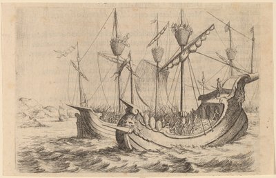 La armada de Aníbal luchando contra los rodios de Willem Basse