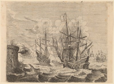 Victoria de Heemskerck sobre la Flota Española en Gibraltar, 1634 de Willem Basse