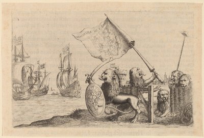 Leones Protegiendo el Jardín de las Provincias Unidas, 1634 de Willem Basse