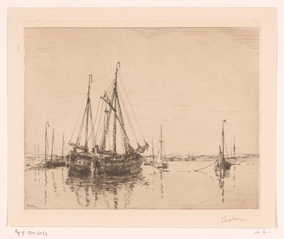 Puerto con dos mástiles amarrados
Harbour, Norderney (título original) de Willem Bastiaan Tholen (signed by artist)
