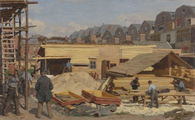 Casas en construcción, 1895 de Willem Bastiaan Tholen
