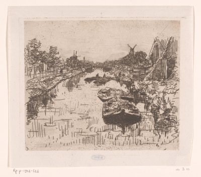 Canal con barcazas
Canal (título original) de Willem Bastiaan Tholen