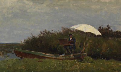 El pintor Gabriël trabajando en un bote de Willem Bastiaan Tholen